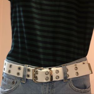 White Rope Grommet Belt!